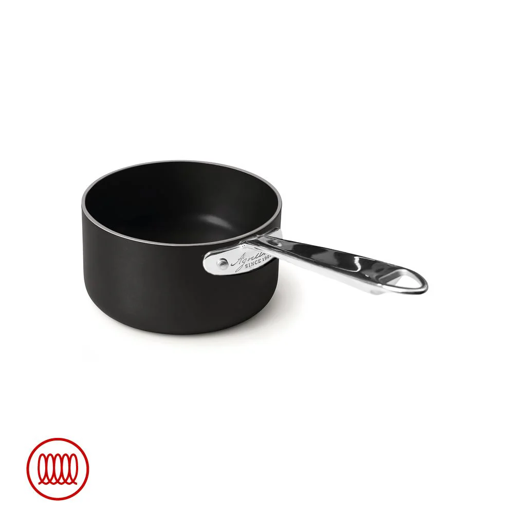 AlBlack 1907 Casseruola Alta Induzione In Alluminio Antiaderente 5mm Con Manico Inox - Image 2