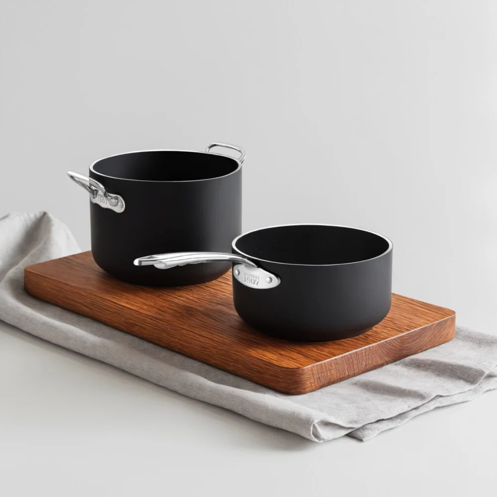AlBlack 1907 Casseruola Alta Induzione In Alluminio Antiaderente 5mm Con Manico Inox - Image 5