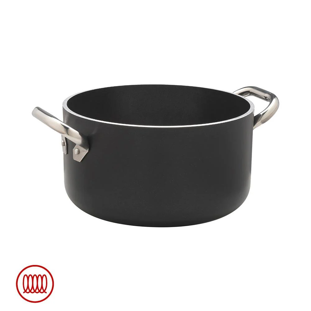 AlBlack 5mm Batteria Pentole Antiaderenti a Induzione In Alluminio Set 5 Pz - Image 3