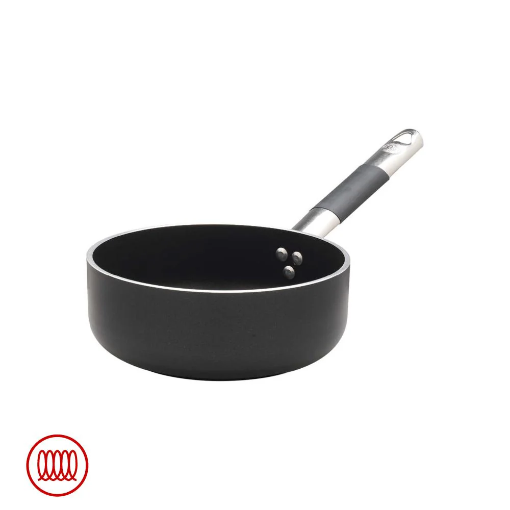 AlBlack Casseruola Bassa Induzione In Alluminio Antiaderente 5mm Con Manico Cool Inox - Image 2