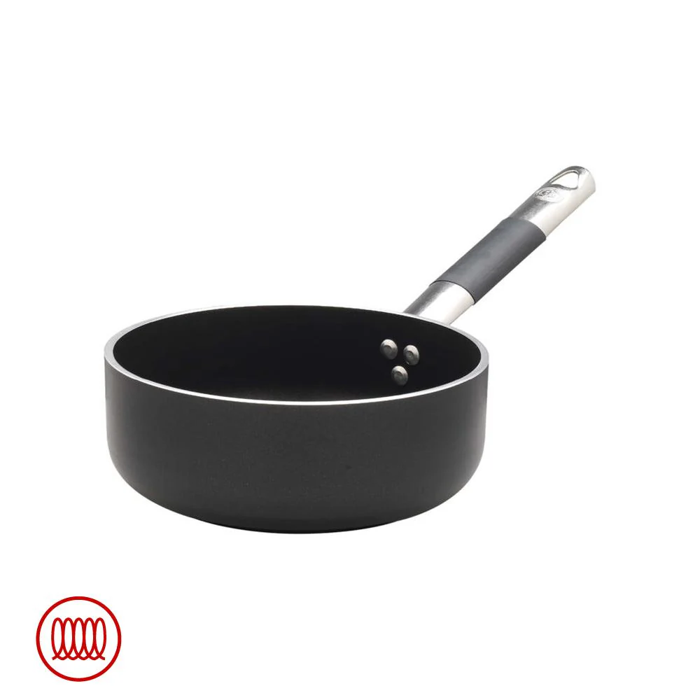 AlBlack Casseruola Bassa Induzione In Alluminio Antiaderente 5mm Con Manico Cool Inox - Image 3
