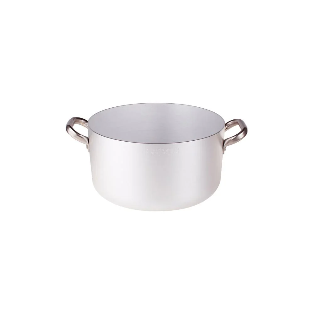 Alluminio 3mm Professionale Casseruola Alta Con 2 Maniglie Inox