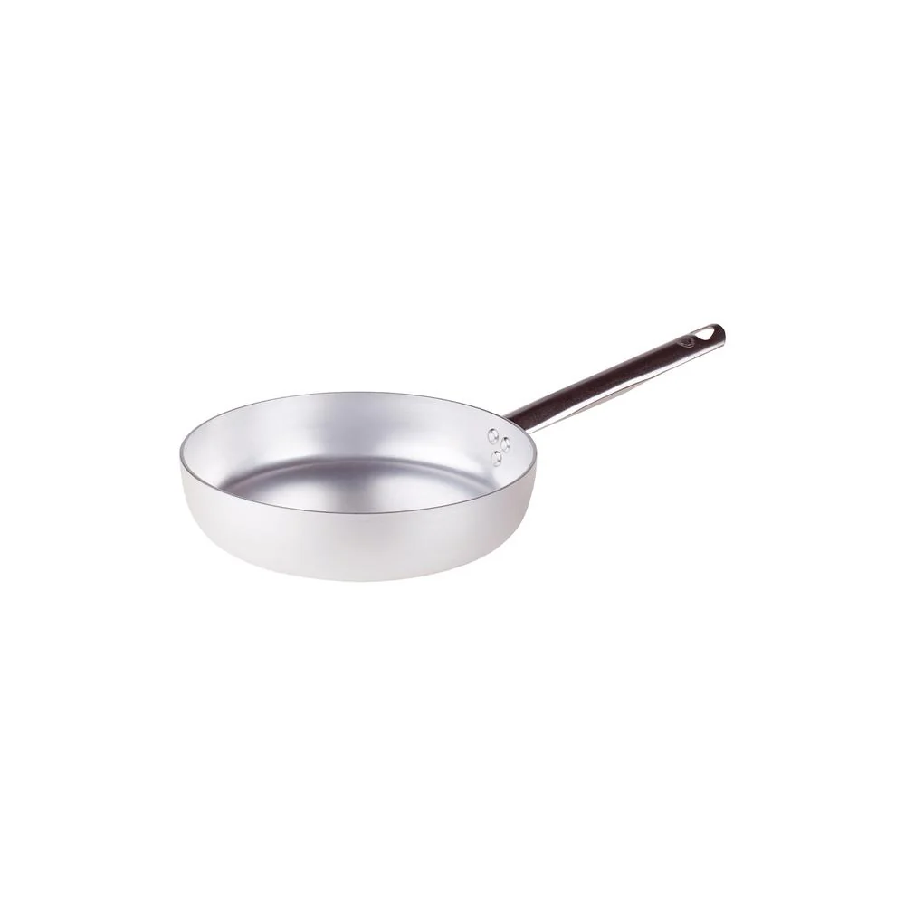 Alluminio 3mm Professionale Padella Alta Sauté Con Manico Tubolare Inox
