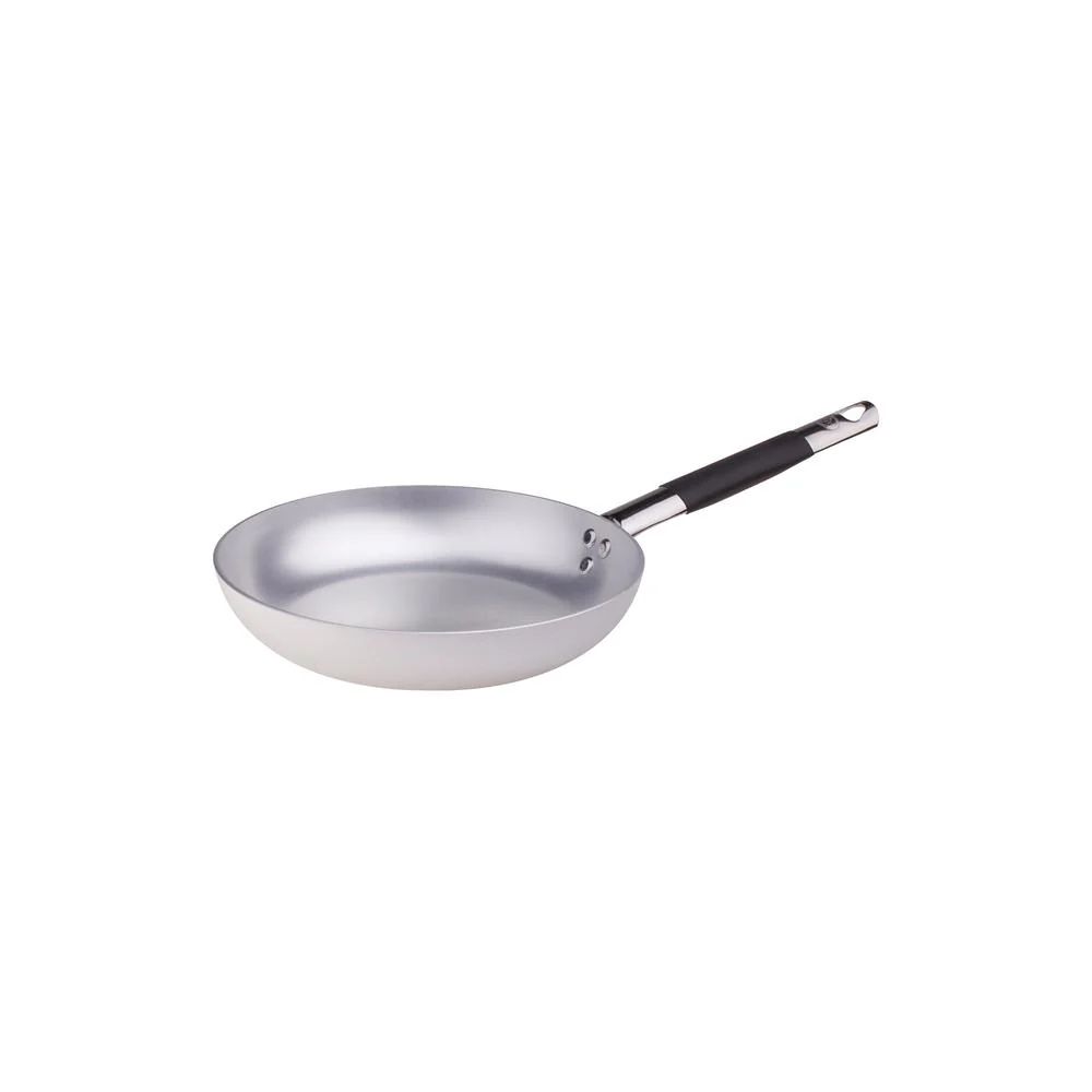 Alluminio 3mm Professionale Padella Bassa Svasata Con Manico Cool Inox