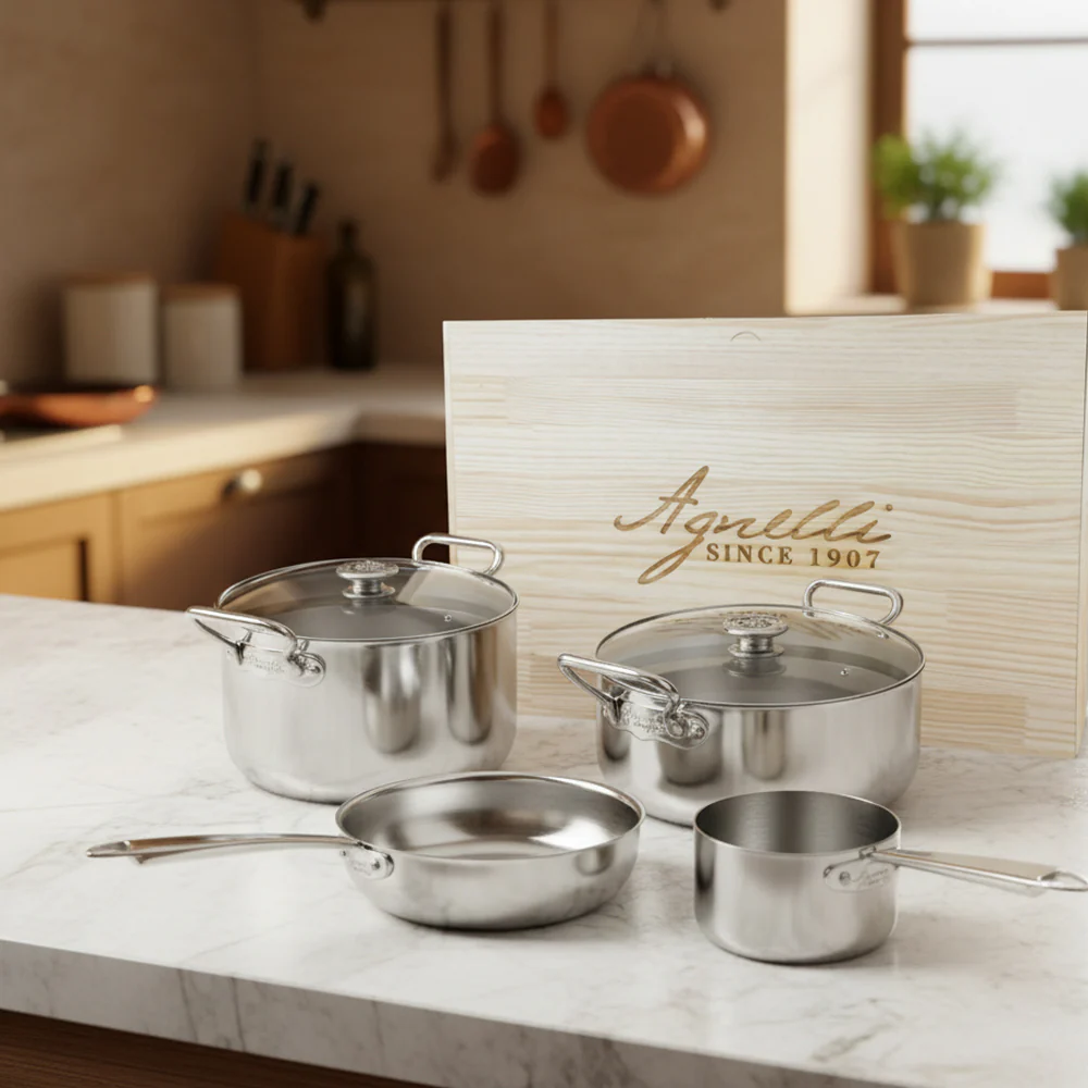 Alu-Inox 3-Ply Batteria Pentole Induzione In Alu-Inox Set 6 Pz - Image 2