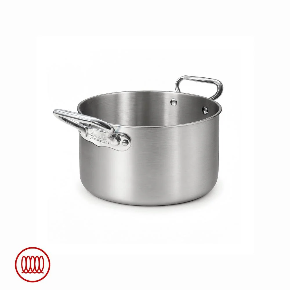 Alu-Inox 3-ply Casseruola Alta Induzione Con Due Maniglie In AluInox - Image 12