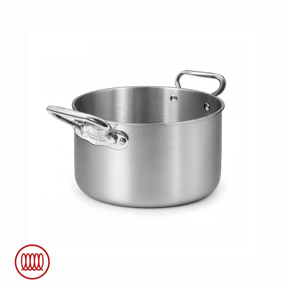 Alu-Inox 3-ply Casseruola Alta Induzione Con Due Maniglie In AluInox - Image 14