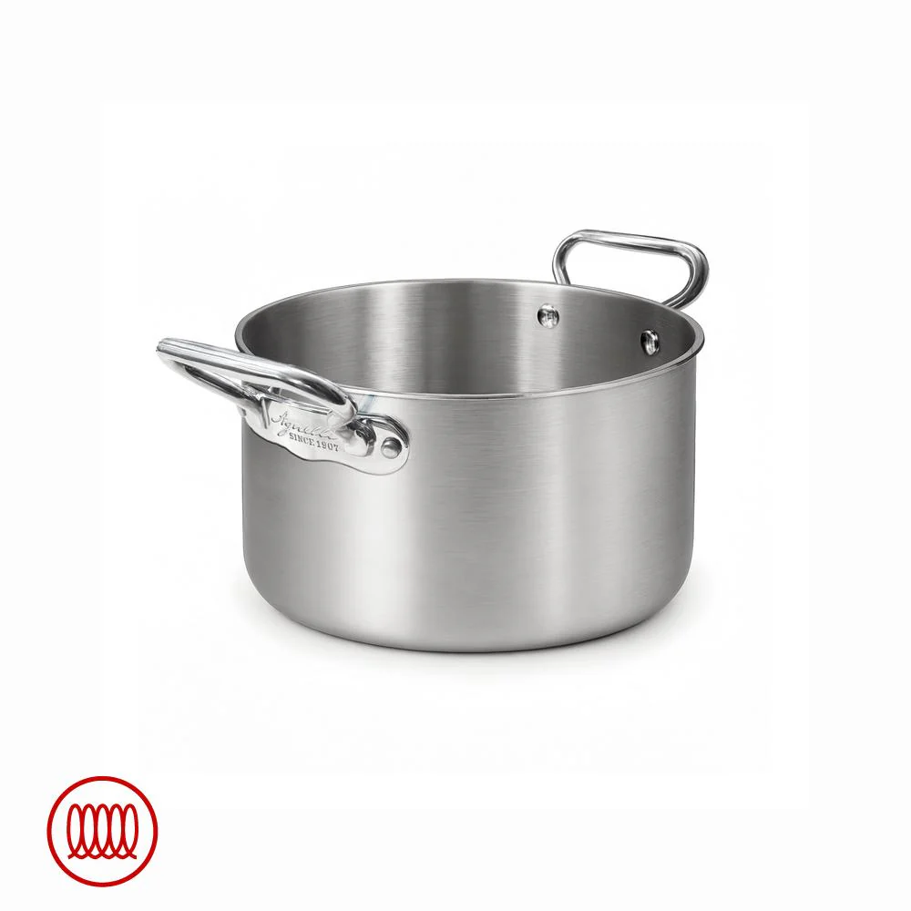 Alu-Inox 3-ply Casseruola Alta Induzione Con Due Maniglie In AluInox - Image 2