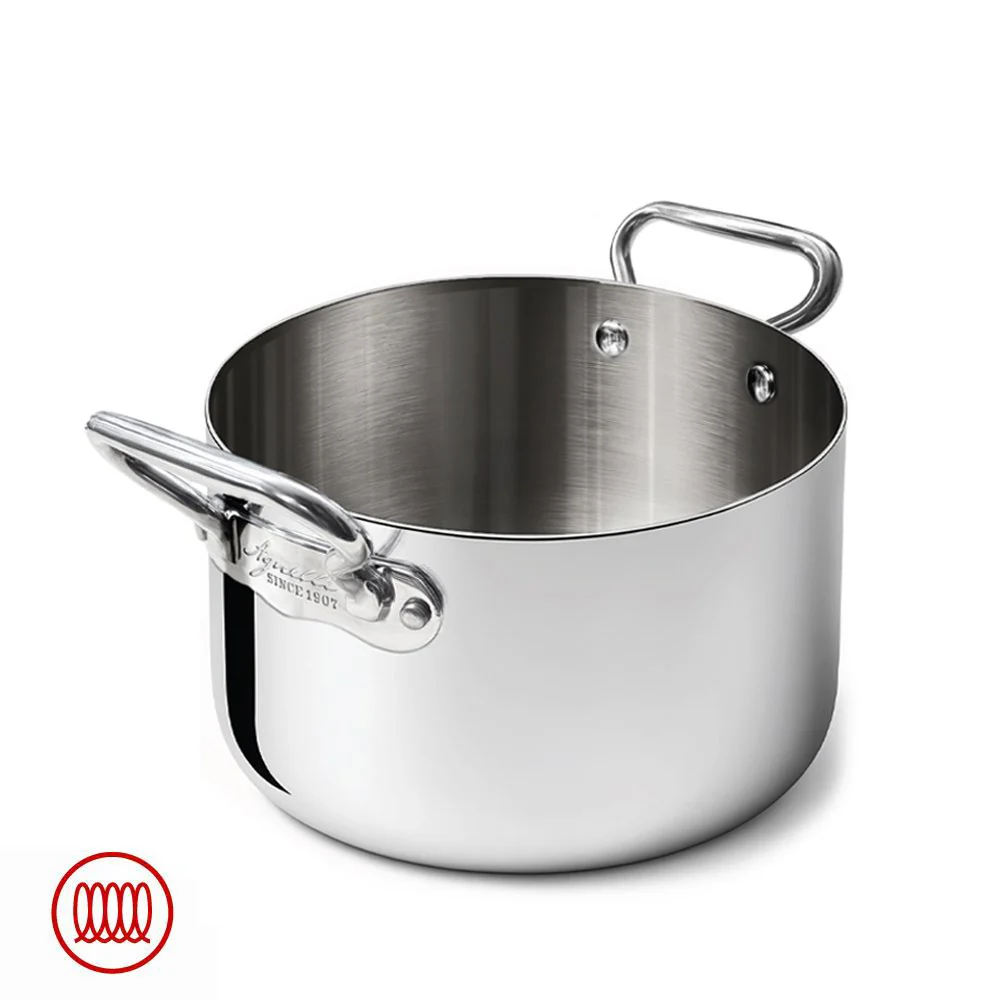 Alu-Inox 3-ply Casseruola Alta Induzione Con Due Maniglie In AluInox - Image 21