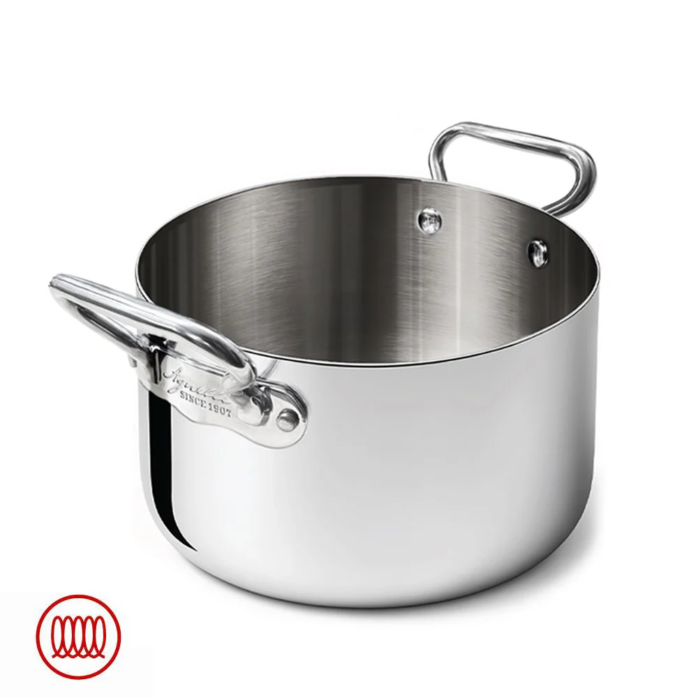 Alu-Inox 3-ply Casseruola Alta Induzione Con Due Maniglie In AluInox - Image 23