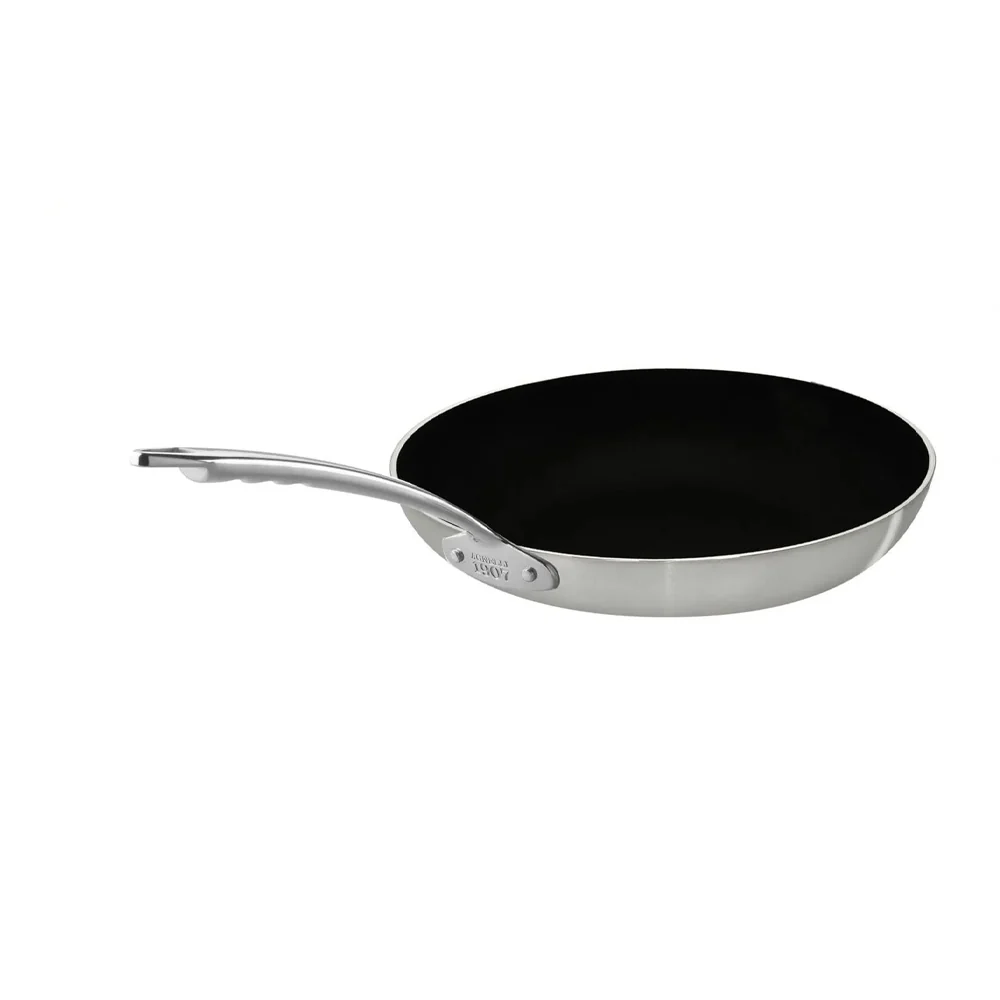 Induction Chef 2-Ply Padella Bassa Svasata Antiaderente SharkSkin In Alluminio Con Manico Inox