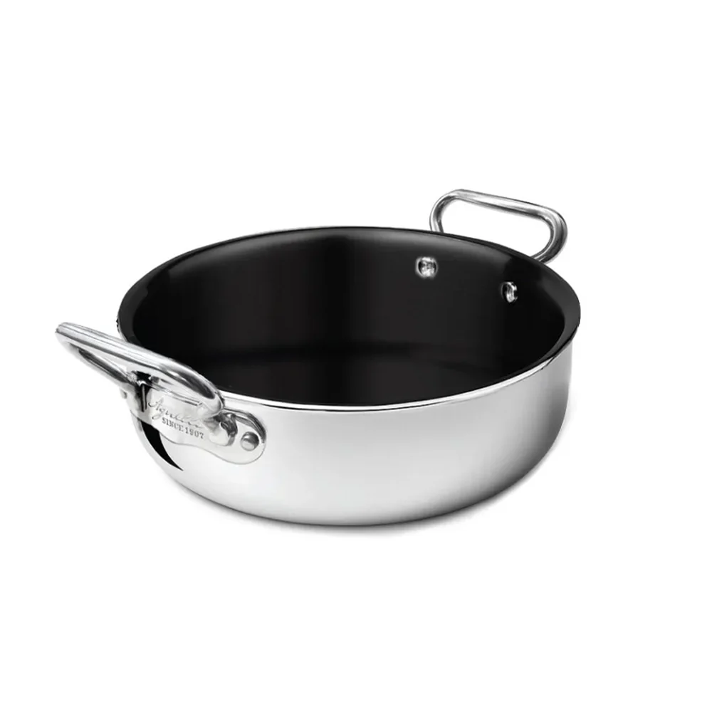 Non-Stick Alu-Inox Tegame Basso Antiaderente In Alluminio Con Manici Inox - Image 2