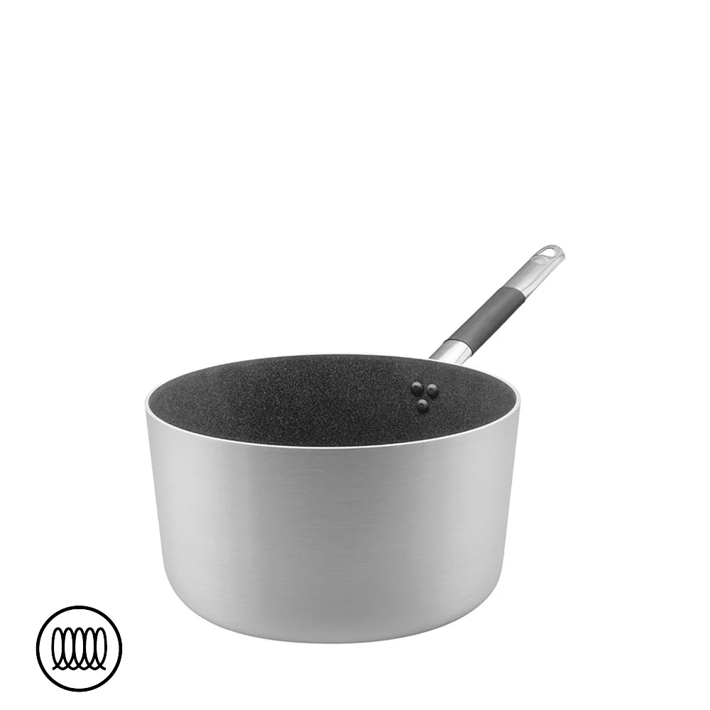 SharkSkin Casseruola Alta In Alluminio Antiaderente Induzione Con Manico In Acciaio Inox Cool - Image 3