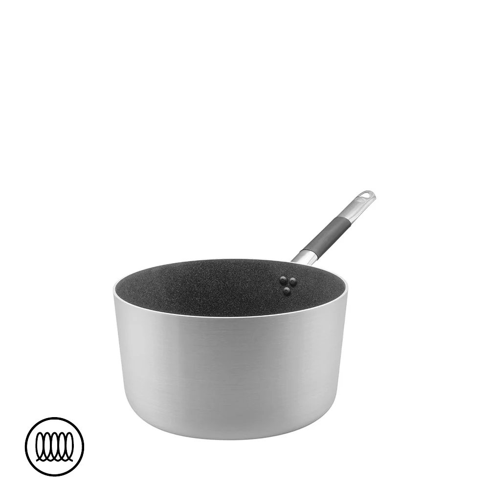 SharkSkin Casseruola Alta In Alluminio Antiaderente Induzione Con Manico In Acciaio Inox Cool - Image 4