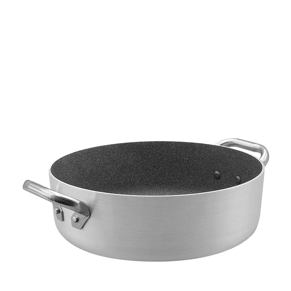 SharkSkin Casseruola Bassa In Alluminio Antiaderente Con 2 Maniglie Acciaio Inox - Image 3