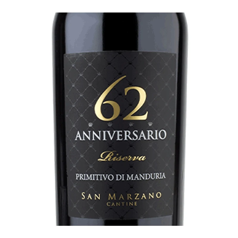 Anniversario 62 Primitivo Di Manduria DOC 2018 Cantine San Marzano - Image 4