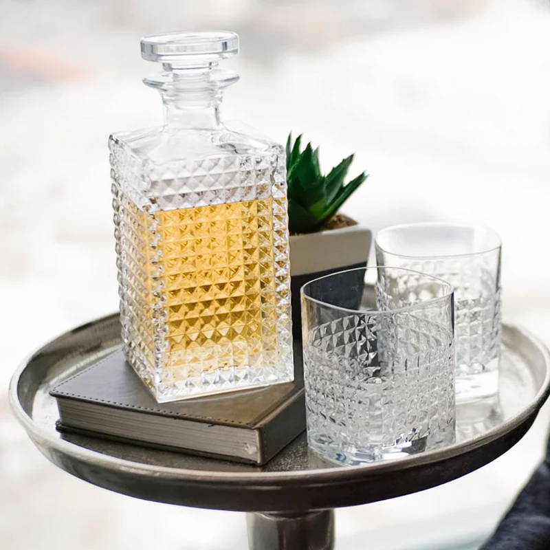 Mixology Elixir Set Whisky Bottiglia e Bicchieri In Vetro - Set 5 Pz - Image 2