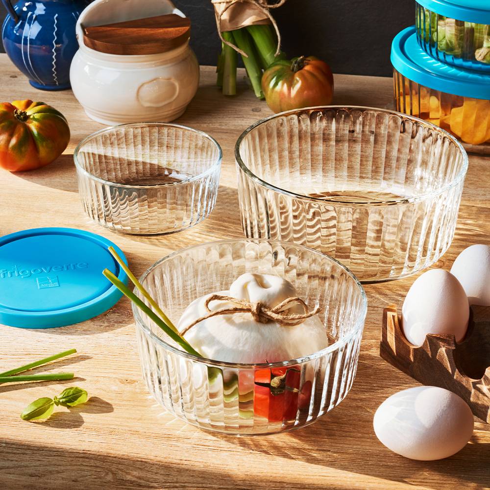 Frigoverre Brillante Set Contenitore Per Alimenti Rotondo In Vetro - Set 2 Pz - Image 3