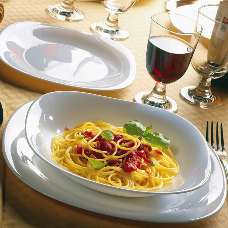 Parma Servizio Piatti In Vetro Opale - Set 18 Pz - Image 2