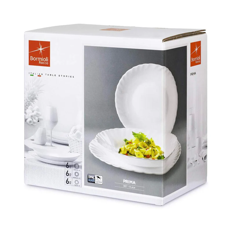Prima Servizio Piatti In Vetro - Set 18 Pz - Image 2