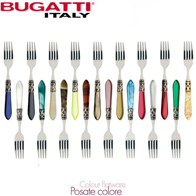 Aladdin Servizio Posate Ghiera Argentata Acciaio Inox e Acrilico - Set 24 Pz - Image 5