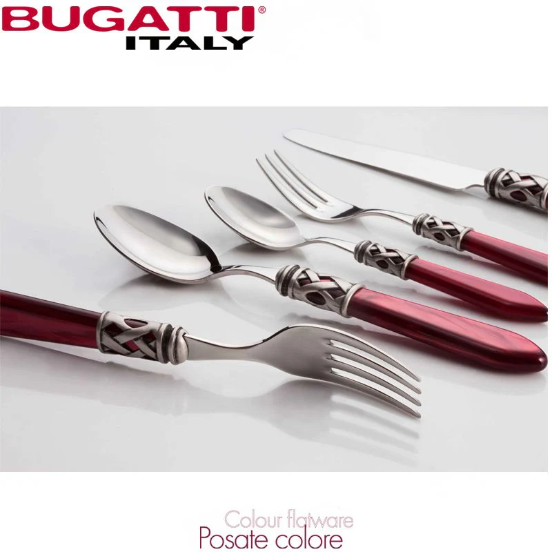 Aladdin Servizio Posate Ghiera Argentata Acciaio Inox e Acrilico - Set 24 Pz - Image 9