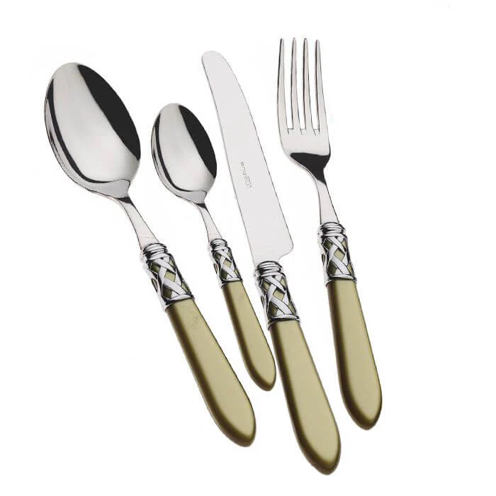Aladdin Servizio Posate Ghiera Cromata Acciaio Inox e Acrilico - Set 24 Pz - Image 13