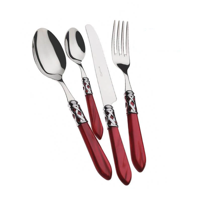 Aladdin Servizio Posate Ghiera Cromata Acciaio Inox e Acrilico - Set 24 Pz - Image 9