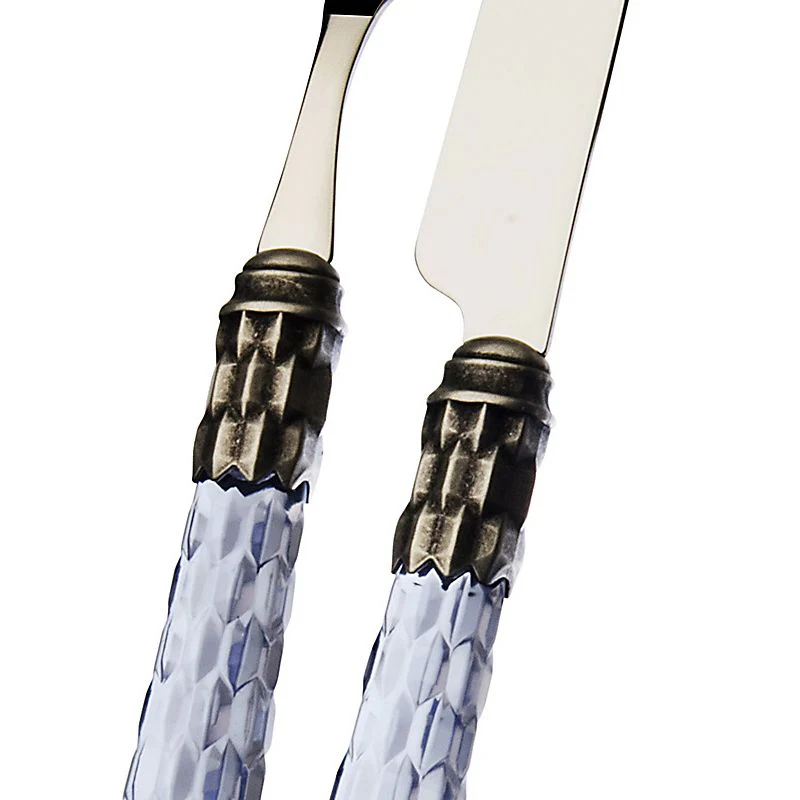 Cristallo Servizio Posate Ghiera Argentata Acciaio Inox - Set 24 Pz - Image 2