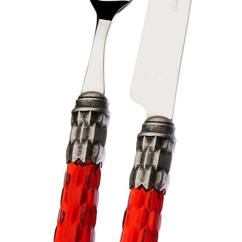 Cristallo Servizio Posate Ghiera Argentata Acciaio Inox - Set 24 Pz - Image 5