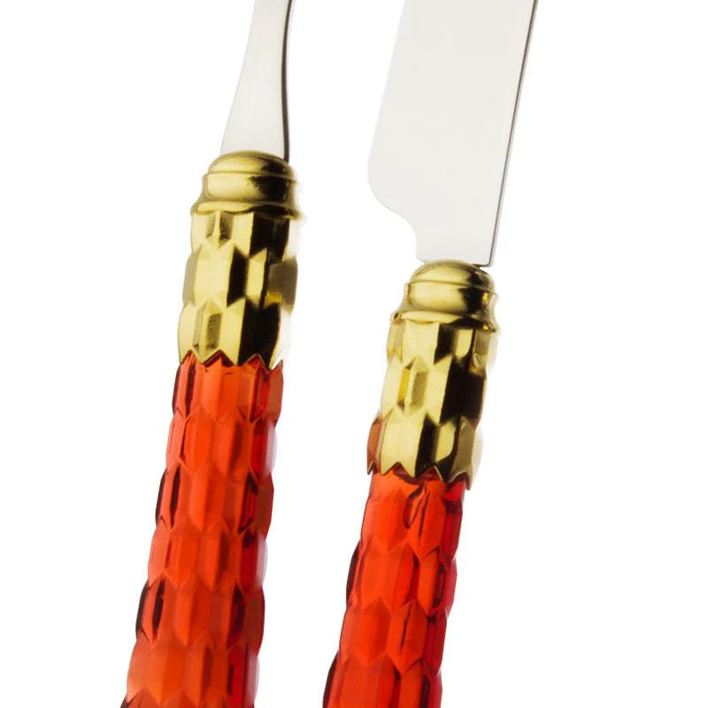 Cristallo Servizio Posate Ghiera Dorata Acciaio Inox - Set 24 Pz - Image 6