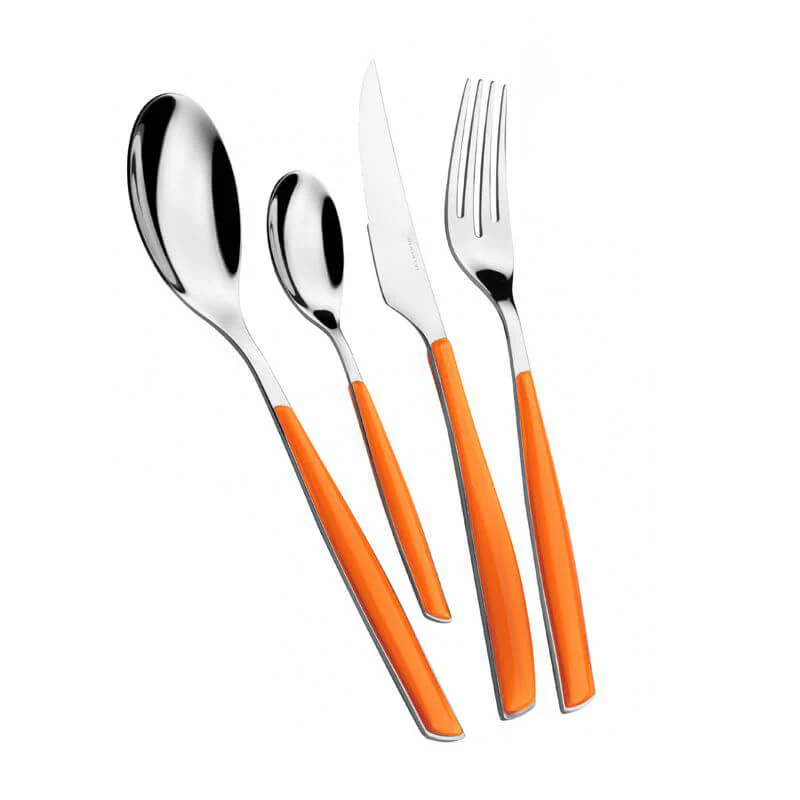 Glamour Servizio Posate Acciaio Inox e SAN - Set 24 Pz