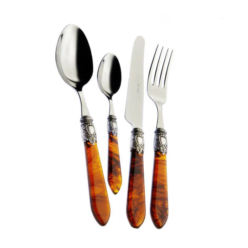 Oxford Servizio Posate Ghiera Argentata Acciaio Inox - Set 24 Pz - Image 11