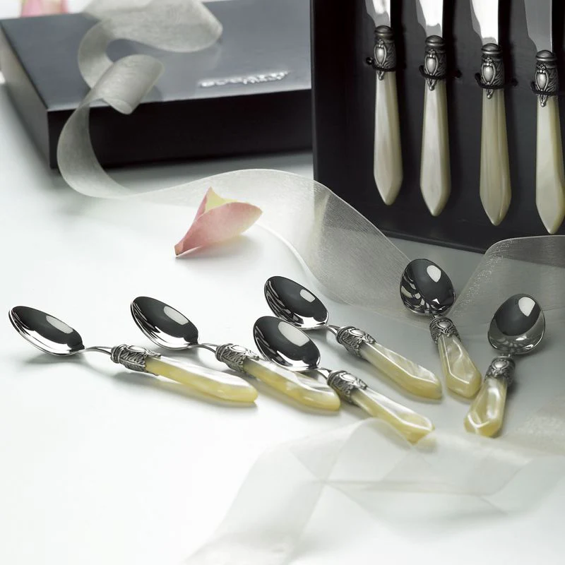 Oxford Servizio Posate Ghiera Argentata Acciaio Inox - Set 24 Pz - Image 2
