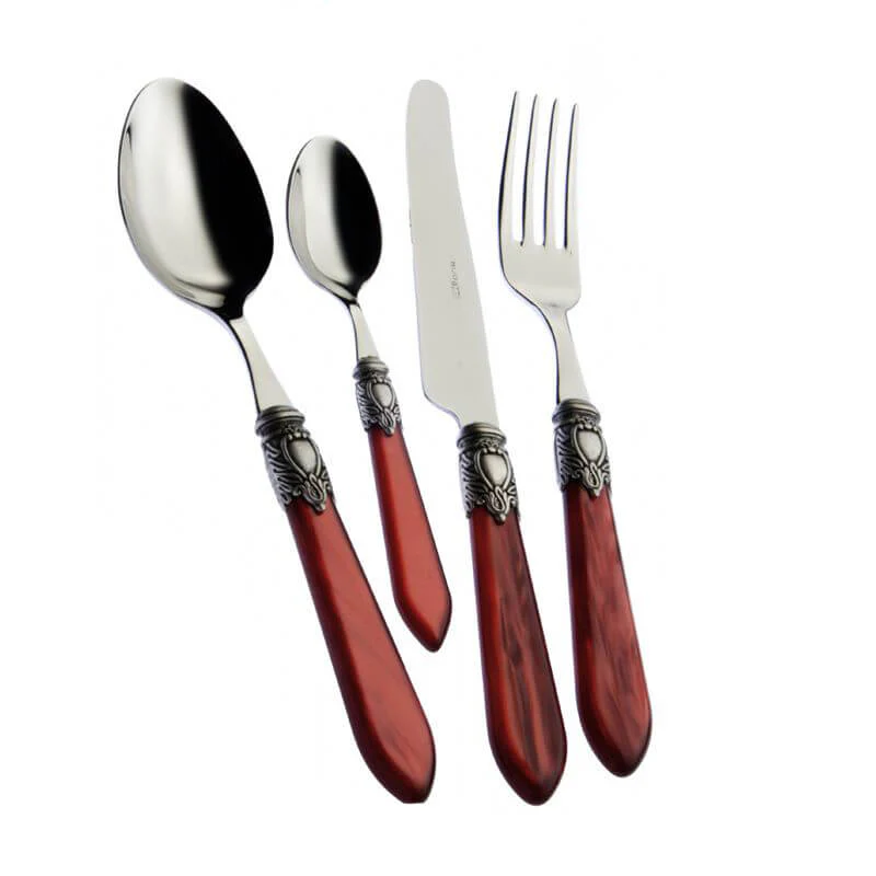 Oxford Servizio Posate Ghiera Argentata Acciaio Inox - Set 24 Pz - Image 6