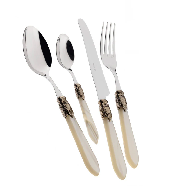 Oxford Servizio Posate Ghiera Dorata Acciaio Inox - Set 24 Pz - Image 4