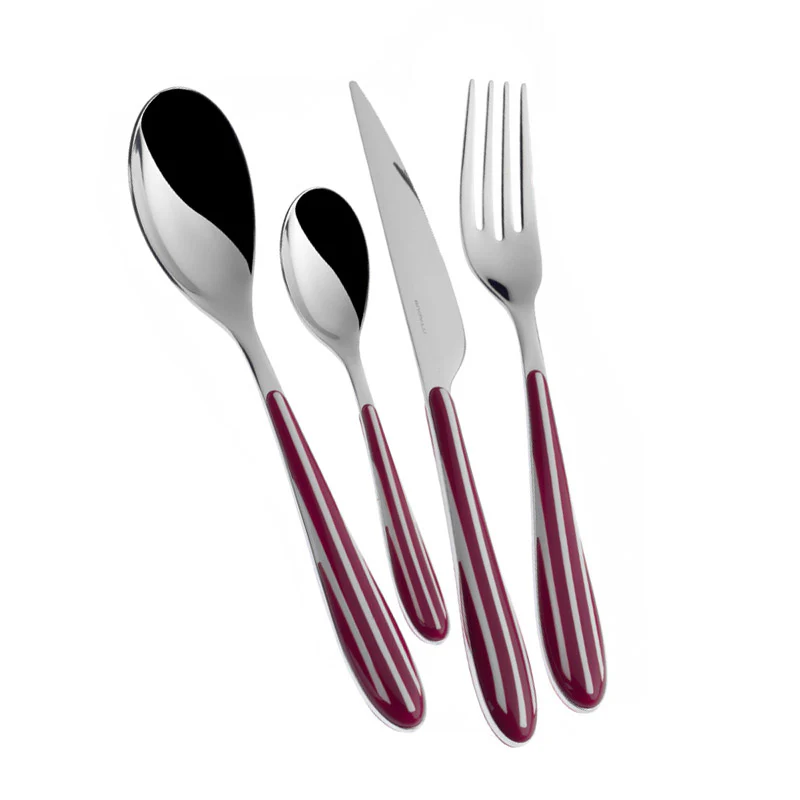 Zebra Servizio Posate Acciaio Inox e ABS - Set 24 Pz - Image 13