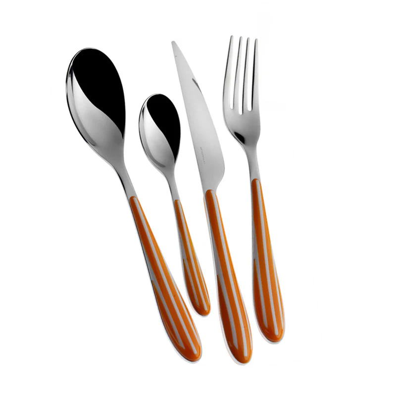 Zebra Servizio Posate Acciaio Inox e ABS - Set 24 Pz - Image 14