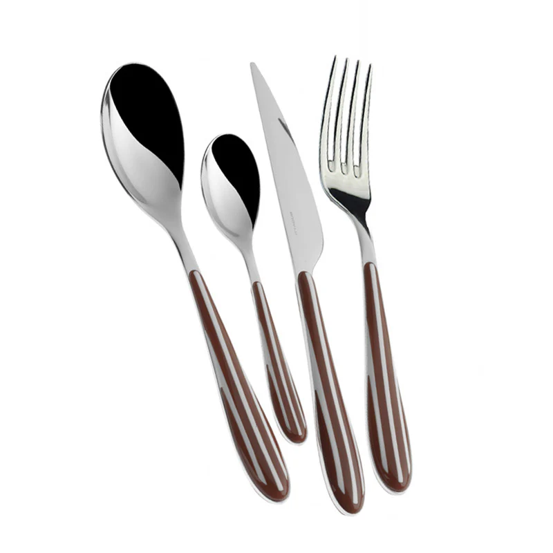Zebra Servizio Posate Acciaio Inox e ABS - Set 24 Pz - Image 16