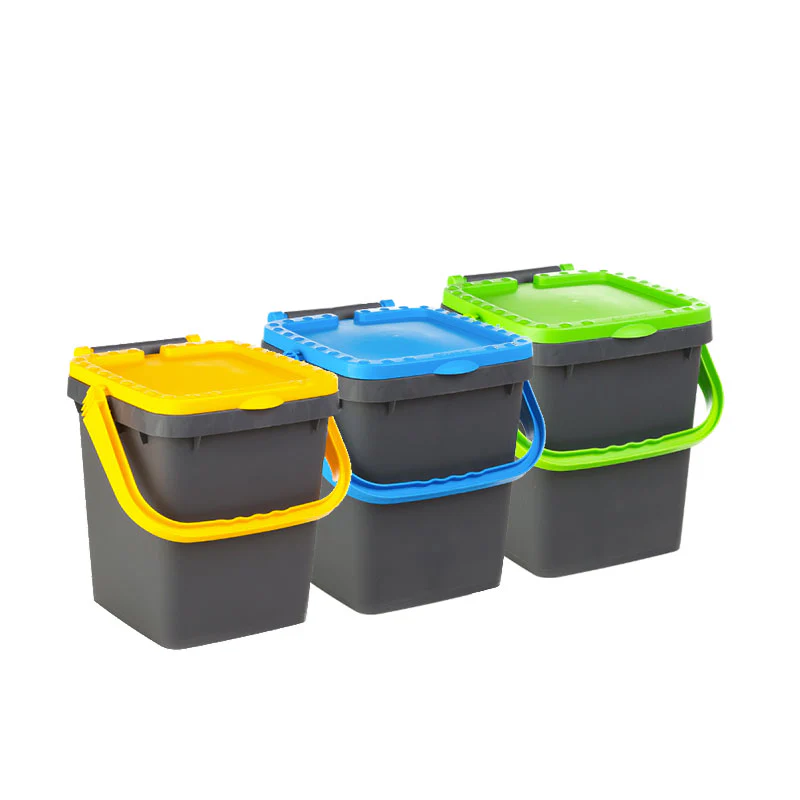 Ecoplus Pattumiera Rettangolare In Plastica - Set 3 Pz - Image 6