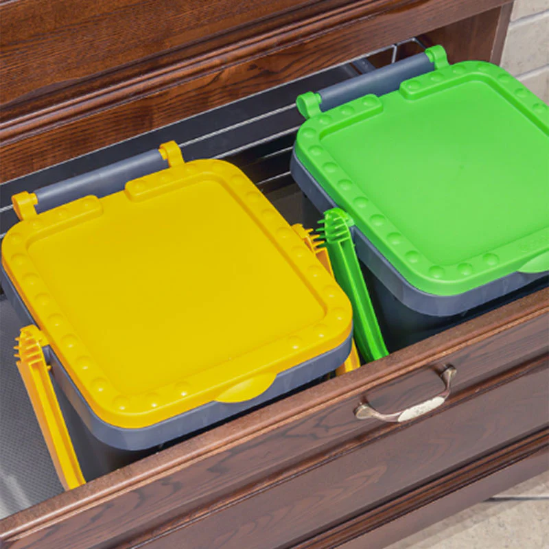 Ecoplus Pattumiera Rettangolare In Plastica - Set 3 Pz - Image 7