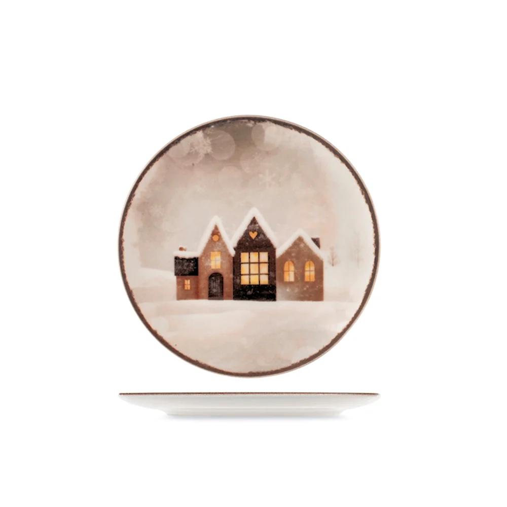 Cinnamon Glows Servizio Piatti Decoro Natalizio In Stoneware Set 18 Pz - Image 5