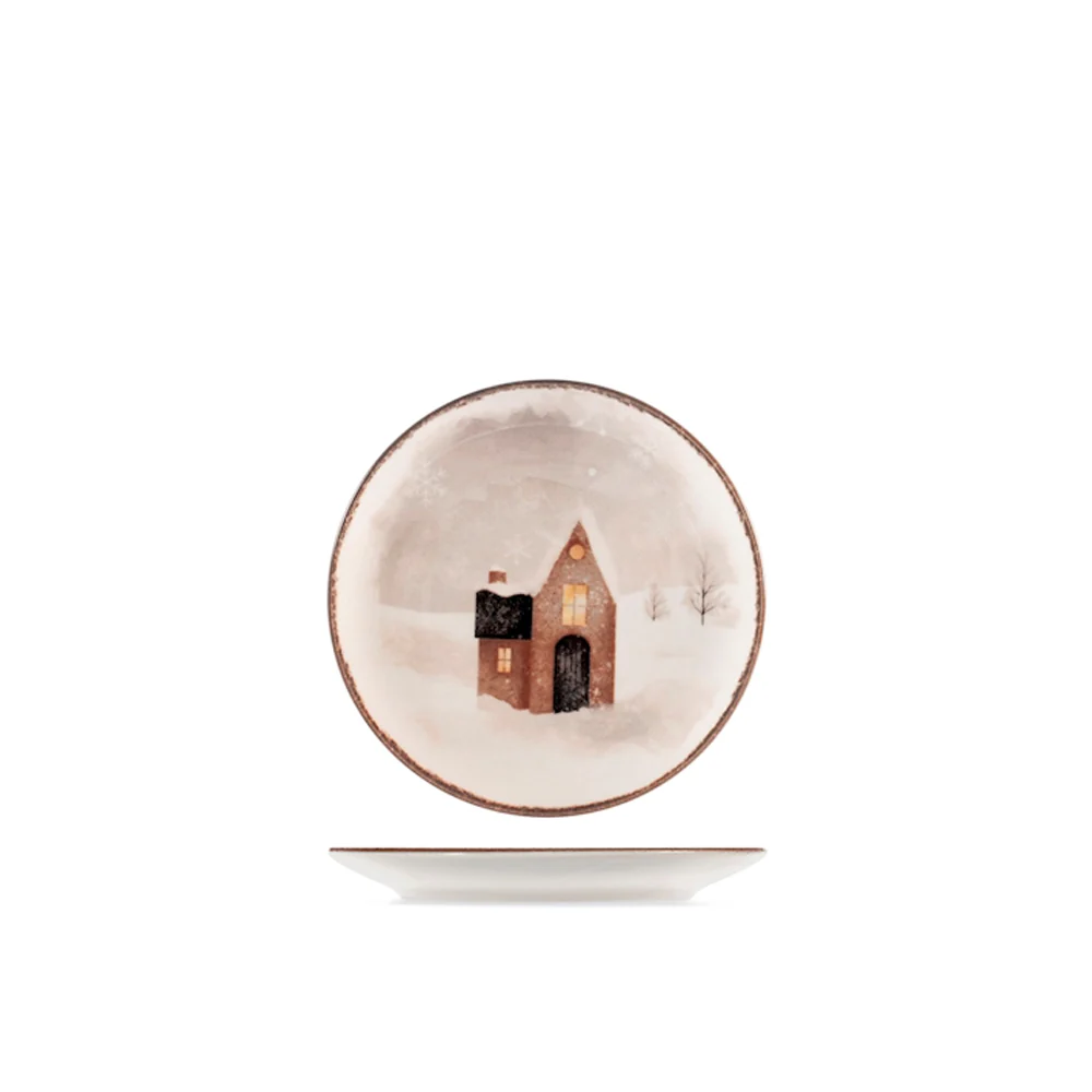 Cinnamon Glows Servizio Piatti Decoro Natalizio In Stoneware Set 18 Pz - Image 6