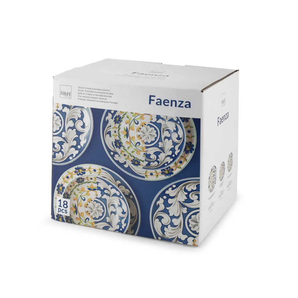 Coupe Faenza Servizio Piatti In Porcellana - Set 18 Pz - Image 2