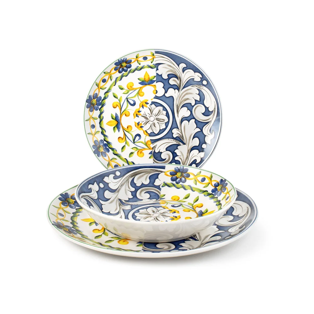 Coupe Faenza Servizio Piatti In Porcellana - Set 18 Pz - Image 3
