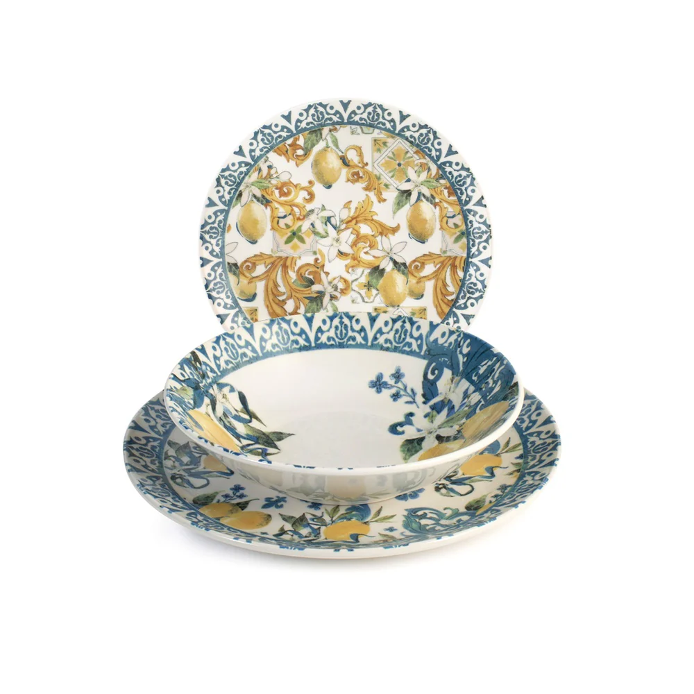 Coupe Sicily Servizio Piatti In Stoneware - Set 18 Pz - Image 3