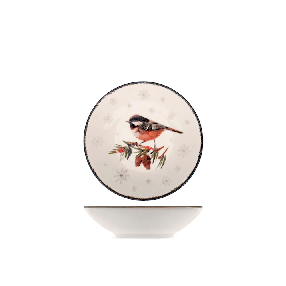 Coupe Wild Spirits Servizio Piatti Con Decoro Natalizio In Stoneware Set 18 Pz - Image 3