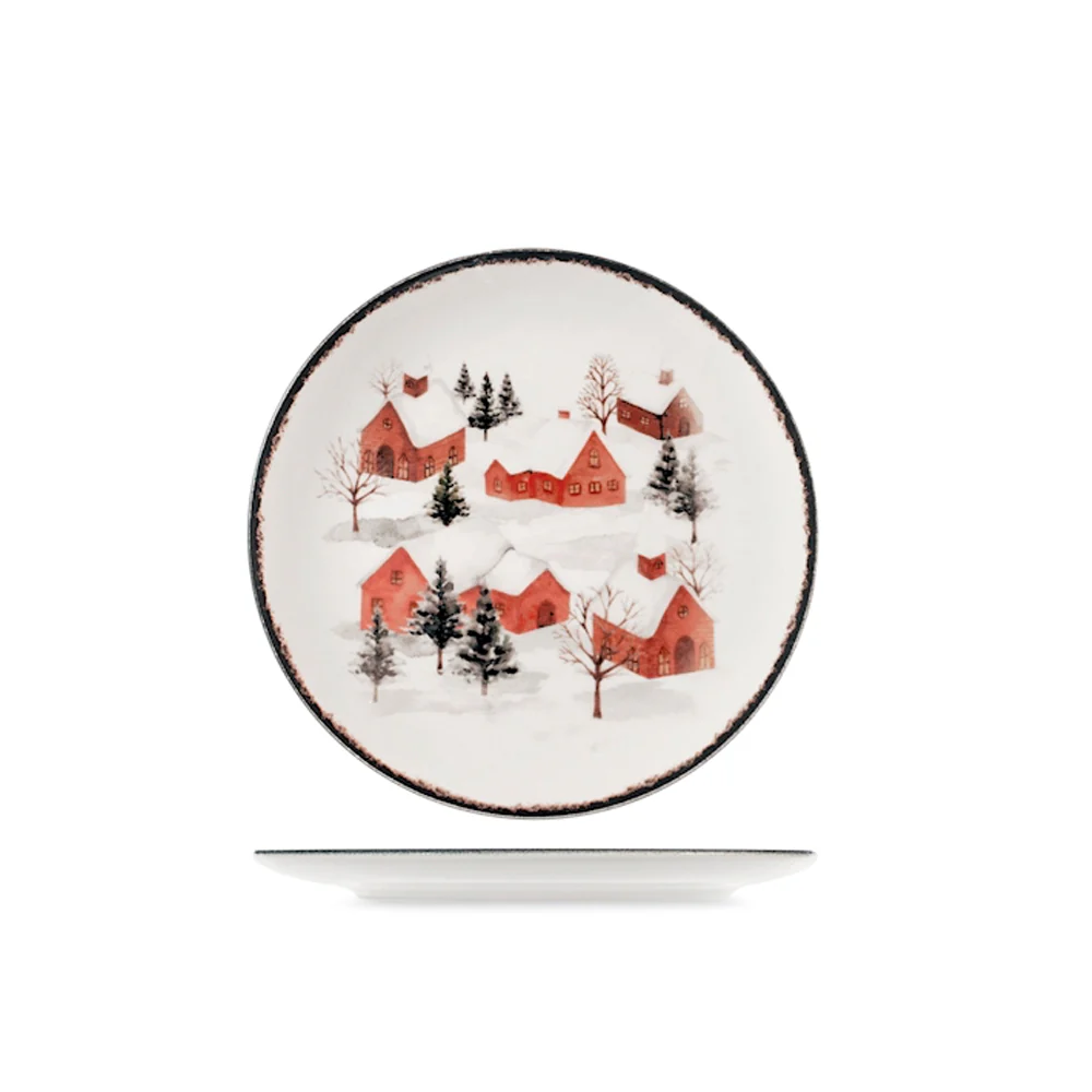 Fairytale Charm Servizio Piatti Con Decoro Natalizio In Stoneware Set 18 Pz - Image 2