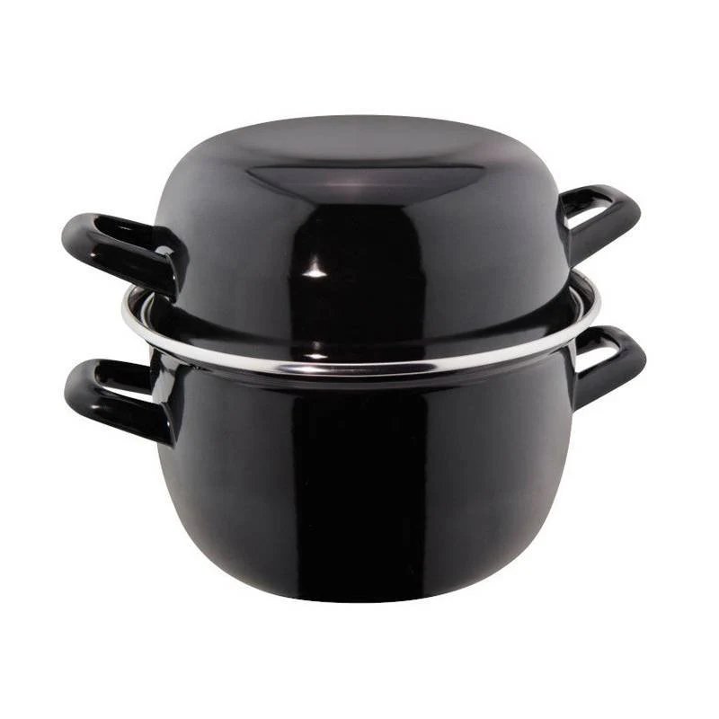 Cocotte Per Molluschi In Porcellana Con Coperchio In Ferro