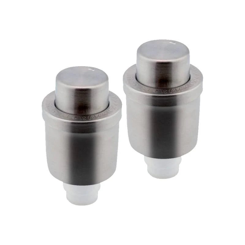 Mixage Tappo Sottovuoto Salva Vino In Acciaio Inox Con Indicatore Data - Set 2 Pz